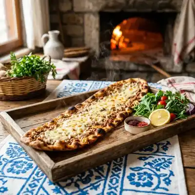 Kaşarlı Pide (Etli Ekmek Usulü)