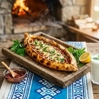 Kıymalı Kaşarlı Pide