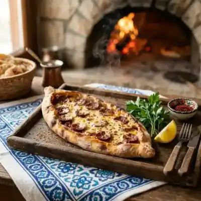 Sucuklu Kaşarlı Pide