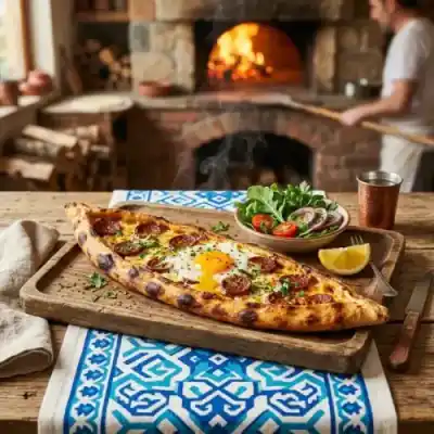 Sucuklu Yumurtalı Pide
